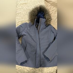 Obermeyer Navy Jacket with Fur Trim